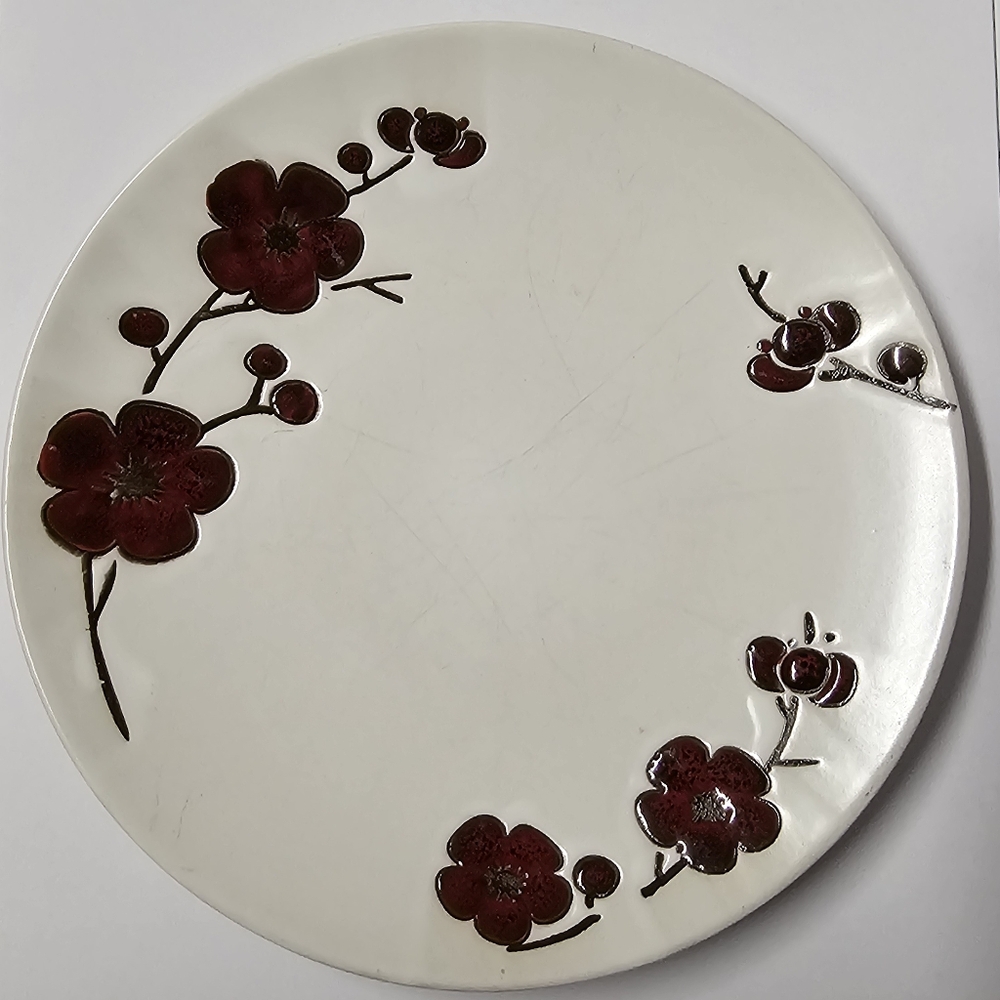 8" Cuisinart Dinnerware Crimson Bloom Salad Plate